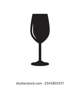 vidro de vinho preto vetor design isolado branco fundo