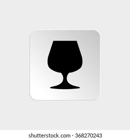 Wine glass -  black vector icon