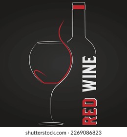 Fondo de diseño del borde del frasco y del cristal de vino
