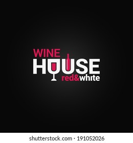 wine glass and bottle design background