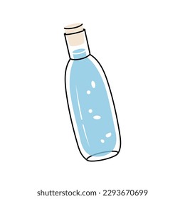Icono de botella de vidrio de vino. Silhouette de vidrio vacío o botella de plástico. Ilustración vectorial.