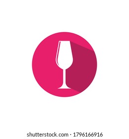 wine glass and bottle icon vector illustration template