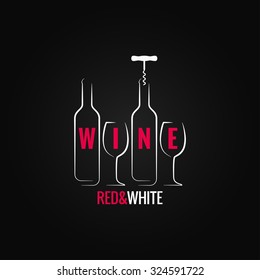 wine glass bottle ornate background