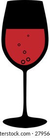 Wine Glass with Bubbles