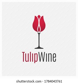 Wine glass concept. Wine logo on white background