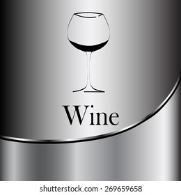 wine glass concept menu design.  Vector