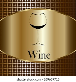 wine glass concept menu design.  Vector