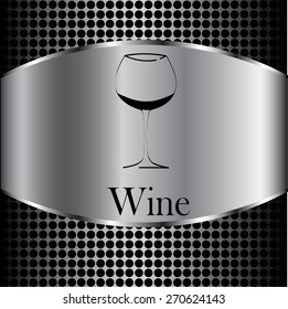 wine glass concept menu design.  Vector