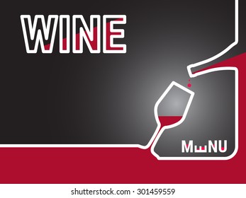wine glass concept menu design