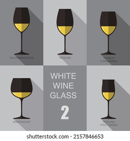 Wine glass cup flat icon design, vector illustration