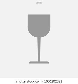 Wine glass cup icon. Vector illustration.