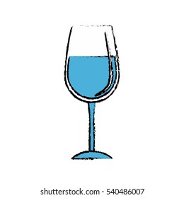 Wine glass cup icon vector illustration graphic design