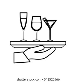 Wine glass cup icon vector illustration graphic design