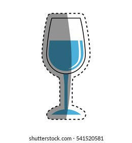 Wine glass cup icon vector illustration graphic design
