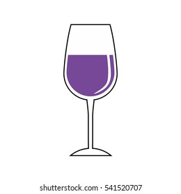 Wine glass cup icon vector illustration graphic design