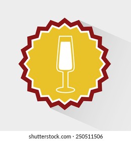 wine glass design, vector illustration eps10 graphic 