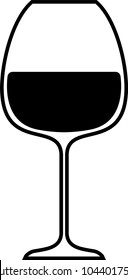 Wine glass drawing