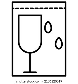 wine glass drops icon. Vector illustration. Stock image. 