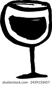 Wine Glass Dry Brush Icon