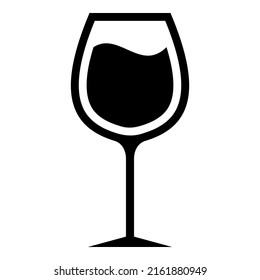 Wine glass flat trendy icon vector design symbol illustration.