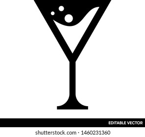 WINE GLASS FLAT VECTOR ICON OBJECT CLIP ART