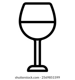 Wine Glass food and culinary icon illustration