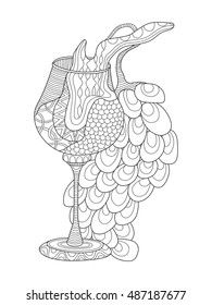 55 Coloring Pages For Adults Wine Pictures