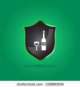 wine with glass icon