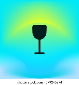 wine glass, icon