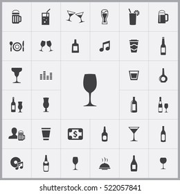 wine glass icon. bar icons universal set for web and mobile