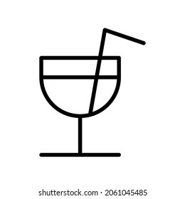 Wine glass icon. Black icon. Vector illustration.