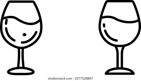 "Wine Glass Icon for Celebration, Beverage, and Relaxation"