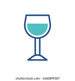 diseño de icono de cristal de vino, colección de iconos de estilo plano