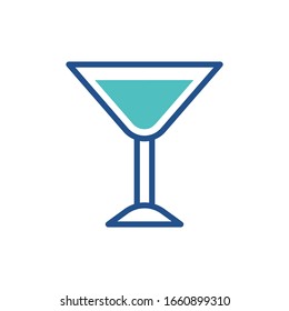 diseño de icono de cristal de vino, colección de iconos de estilo plano