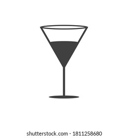 Wine glass icon design. Flat icon design. Vector illustration.