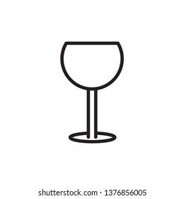 wine glass icon design template