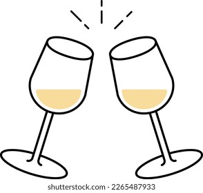 wine glass icon. Design used in taverns and pubs.