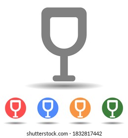 Wine glass icon, drink glass vector