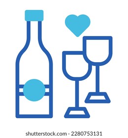 wine glass icon duotone blue style easter illustration vector element and symbol perfect. Icon sign from modern collection for web.