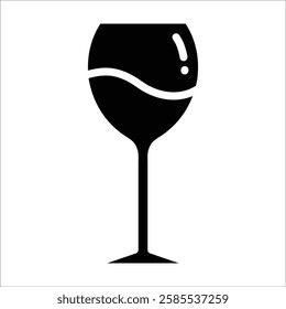 Wine Glass Icon Element For Design