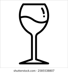 Wine Glass Icon Element For Design