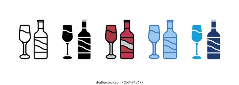 Wine Glass Icon Element For Design
