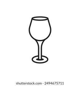 wine glass icon element logo design