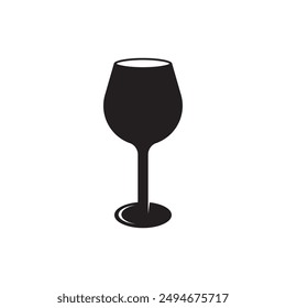 wine glass icon element logo design