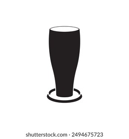 wine glass icon element logo design