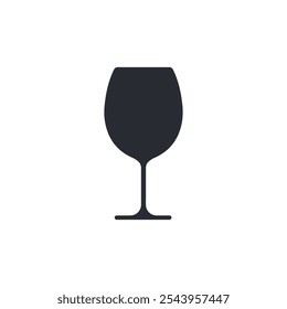 Wine glass icon. Wine glass. Flask template. Wine flask. Glass stencil. Silhouette of a wine glass. Logo template. On white background. vector