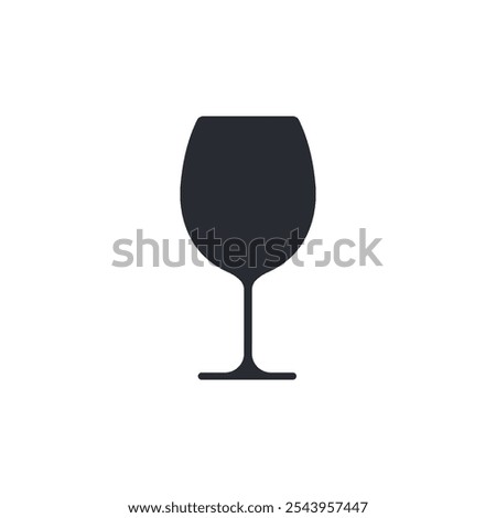 Wine glass icon. Wine glass. Flask template. Wine flask. Glass stencil. Silhouette of a wine glass. Logo template. On white background. vector