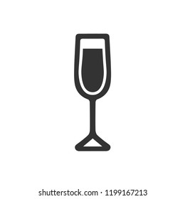 Wine Glass. Icon Flat