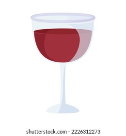 wine glass icon flat isolated