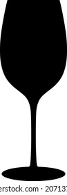 Wine glass icon with flat style. Isolated vector wine glass icon image on a white background.
